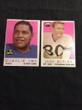 2 Card Lot of 1959 Topps Football Cards - #21, #22 Vintage Football Cards