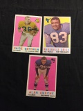 3 Card Lot of 1959 Topps Football Cards - #28, #29, #30 Vintage Football Cards