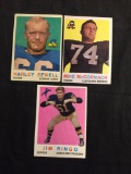 3 Card Lot of 1959 Topps Football Cards - #73, #74, #75 Vintage Football Cards