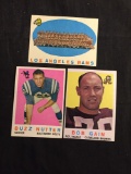 3 Card Lot of 1959 Topps Football Cards - #76, #77, #78 Vintage Football Cards