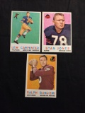 3 Card Lot of 1959 Topps Football Cards - #95, #96, #97 Vintage Football Cards