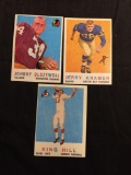 3 Card Lot of 1959 Topps Football Cards - #115, #116, #117 Vintage Football Cards
