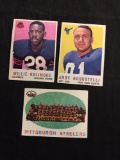 3 Card Lot of 1959 Topps Football Cards - #145, #146, #147 Vintage Football Cards