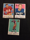 3 Card Lot of 1959 Topps Football Cards - #148, #149, #150 Vintage Football Cards