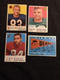 4 Card Lot of 1959 Topps Football Cards - #151, #152, #153, #154 Vintage Football Cards