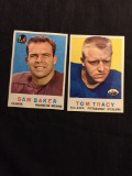 2 Card Lot of 1959 Topps Football Cards - #175, #176 Vintage Football Cards