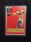 1956 Topps #66 WILLARD SHERMAN Rams Vintage Football Card