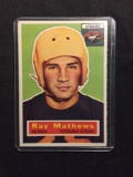 1956 Topps #75 RAY MATHEWS Steelers Vintage Football Card