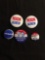 5 Count Lot of Vintage Presidential Election Button Pins