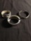 Lot of Three Various Size & Styl Silver-Tone Alloy Fashion Bracelets, Two Hinged Bangles & One