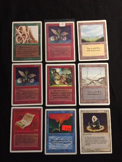 Lot of 9 MTG Magic the Gathering UNLIMITED Trading Cards from Collection