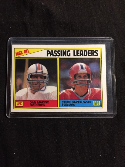 1984 Topps #202 DAN MARINO Passing Leaders ROOKIE Football Card