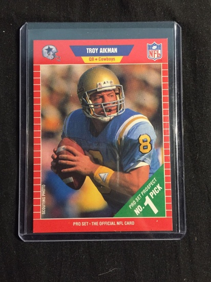1989 Pro Set #490 TROY AIKMAN Cowboys ROOKIE Football Card