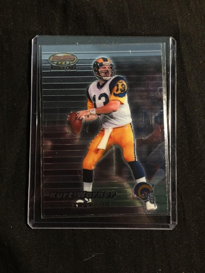 1999 Bowman's Best #110 KURT WARNER Rams ROOKIE Football Card