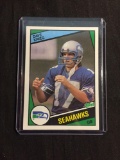 1984 Topps #195 DAVE KRIEG Seahawks ROOKIE Football Card