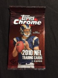 2010 Topps Chrome Football 4 Card Pack from Sealed Hobby Box