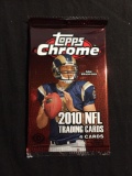 2010 Topps Chrome Football 4 Card Pack from Sealed Hobby Box