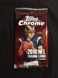 2010 Topps Chrome Football 4 Card Pack from Sealed Hobby Box