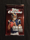 2010 Topps Chrome Football 4 Card Pack from Sealed Hobby Box