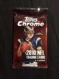 2010 Topps Chrome Football 4 Card Pack from Sealed Hobby Box