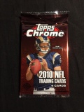 2010 Topps Chrome Football 4 Card Pack from Sealed Hobby Box