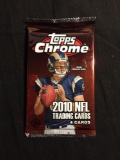 2010 Topps Chrome Football 4 Card Pack from Sealed Hobby Box