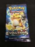 POKEMON XY Evolutions Factory Sealed Booster Pack 10 Game Cards