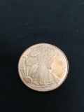 Walking Liberty Style 1 Ounce Copper Rounds