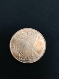 Walking Liberty Style 1 Ounce Copper Rounds