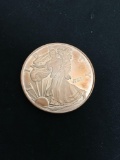Walking Liberty Style 1 Ounce Copper Rounds