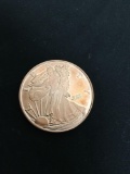 Walking Liberty Style 1 Ounce Copper Rounds