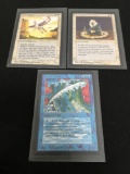 3 Card Lot of Vintage Magic the Gathering BETA Trading Cards from Collection