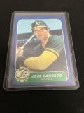 1986 Fleer Update U-20 JOSE CANSECO A's ROOKIE Baseball Card