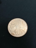 Walking Liberty Style 1 Ounce Copper Rounds