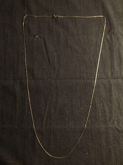 Serpentine Link 1mm Wide 30in Long Italian Made Sterling Silver Chain