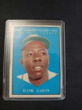 Hank Aaron vintage Topps Most Valuable Player card