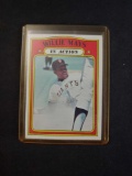 1972 Topps Willie Mays In Action card