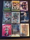 Football card lot of 9