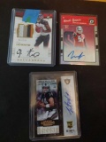 Auto & jersey card lot of 3