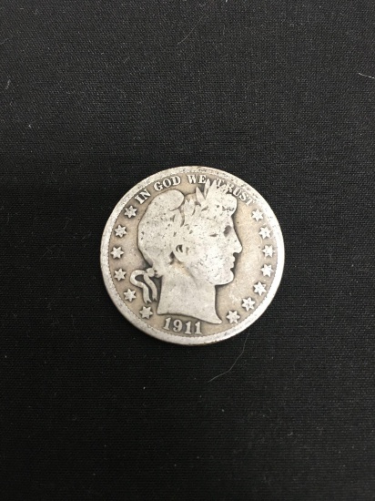 1911-P United States Barber Half Dollar - 90% Silver Coin