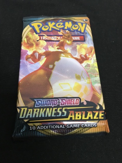 Factory Sealed DARKNESS ABLAZE 10 Pokemon Card Booster Pack from Box Break