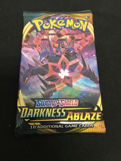 Factory Sealed DARKNESS ABLAZE 10 Pokemon Card Booster Pack from Box Break