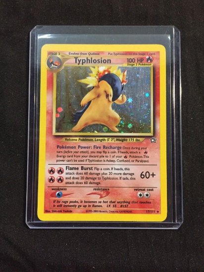 WOW High End TYPHLOSION Neo Genesis Pokemon Trading Card 17/111 Holo Rare