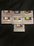 Lot of 7 Super Nintendo Video Game Cartridges, Untested from Collection