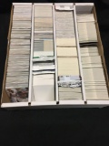 4 Row Box of Mixed Sports Cards Mostly Baseball and Football