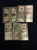 Full Set of Gold Money 1, 2, 5, 10, 20, 50, 100 Bills