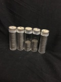 5 Count Lot of Tubes of Buffalo Nickels Full/Partial