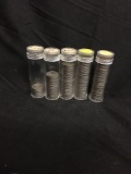 5 Count Lot of Tubes of Buffalo Nickels Full/Partial