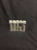 5 Count Lot of Tubes of Buffalo Nickels Full/Partial