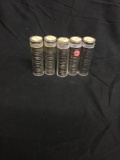 5 Count Lot of Tubes of Uncirculated Nickels